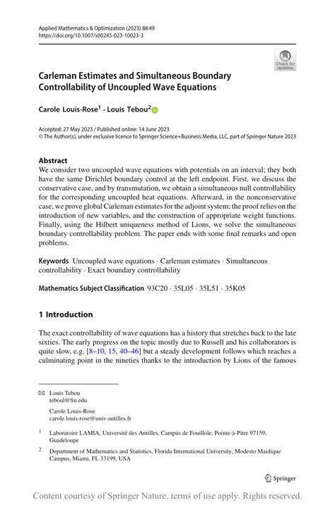 Carleman Estimates and Simultaneous Boundary Controllability of ...