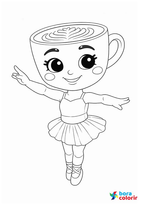 Bailarina Capuccina Para Colorir - Desenhos da Bailarina Cappuccina para colorir - Bora Colorir