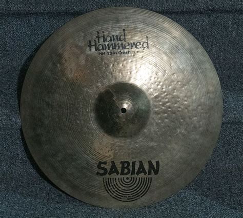 Vintage Sabian Hh Hand Hammered Thin Crash Cymbal Reverb