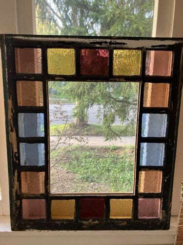 Antique 19th Century Queen Anne Stained Glass Window Victorian Era