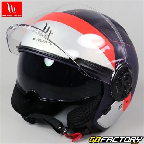 Casque jet MT Helmets Viale SV 68 Unit D7 bleu mat Équipement moto