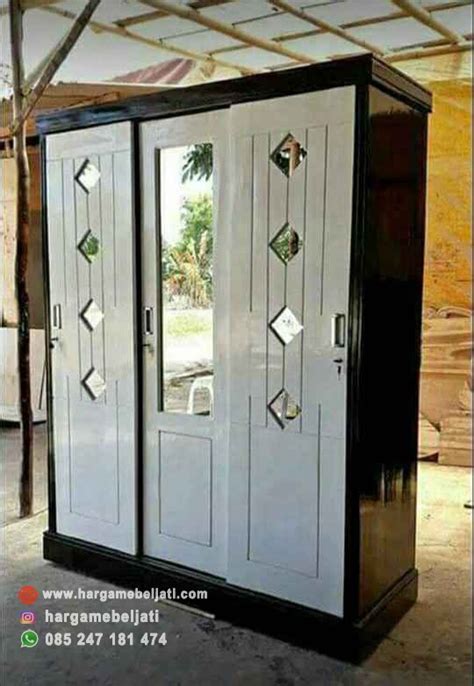 Lemari Pakaian Minimalis Pintu Sliding Almari Baju Sliding Door