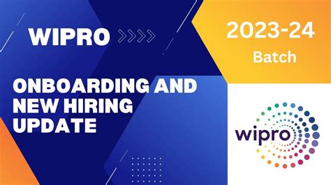 Wipro Freshers Hiring Wipro Onboarding Update For Wilp Elite YouTube