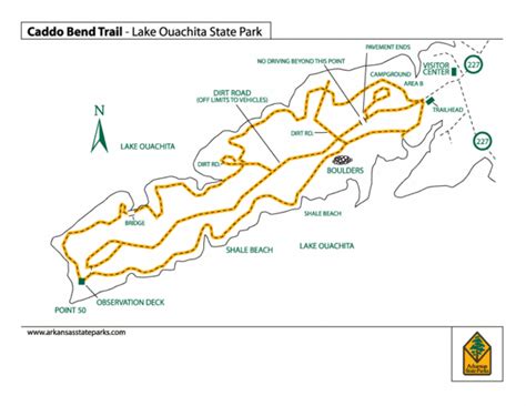 Lake Ouachita State Park Trail Map - Mountain Pine AR • mappery