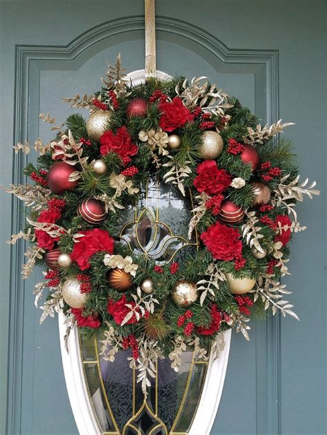 Christmas Door Wreath With Lights