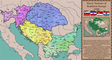 Slavic Nations of Southern Europe : imaginarymaps