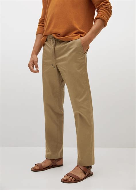 Pantalón Algodón Regular Cropped Hombre Mango Man España Mens