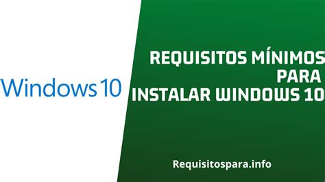 Requisitos M Nimos Para Instalar Windows Pro