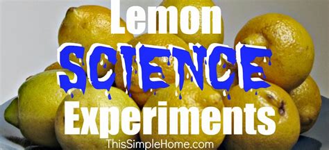 This Simple Home Lemon Science Experiments