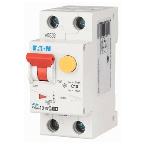 Interrupteur différentiel magnétothermique Eaton 10A 1P N 30MA type AC