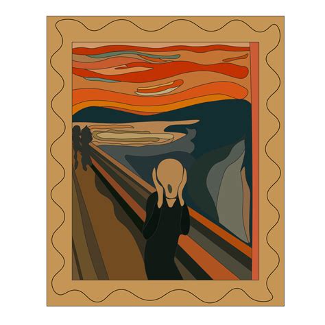 The scream painting. Edward Munch inspired. Vector illustration 20864058 Vector Art at Vecteezy