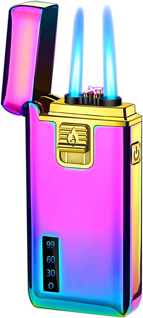 Torch Lighter And Arc Lighter 2 In 1dual Jet Flame Butane Lighter Refillable Butane Dual Arc