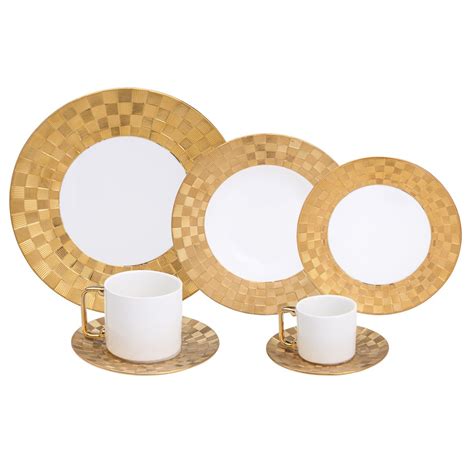 Jogo De Jantar Pe As De Porcelana Vera Gold Wolff Lcl Home