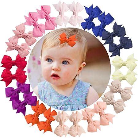 Amazon Alinmo Baby Hair Clips Baby Girls Fully Lined Baby Bows