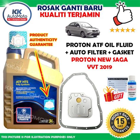 Proton ATF Oil Minyak Gear Auto HTS Fully Synthetic 3L PW913191 New