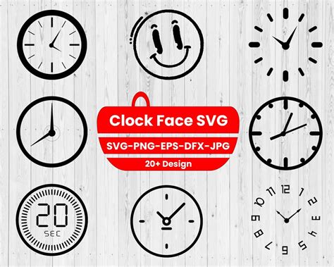 Clock Face SVG Bundle, Clock Svg, Clock Face Clipart Bundle Cut Files ...