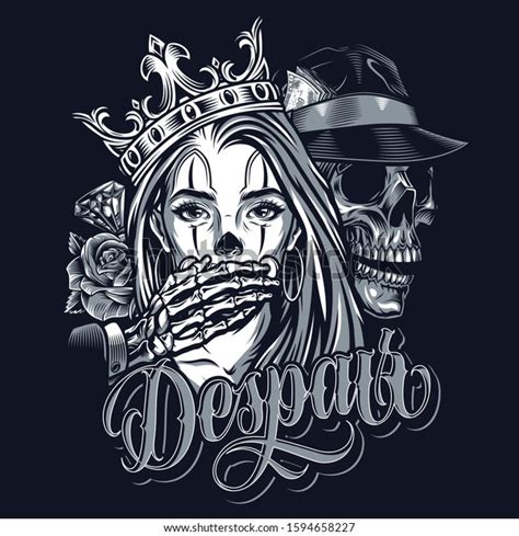 Chicano Tattoo Vintage Template Royalty Free Vector Image The Best