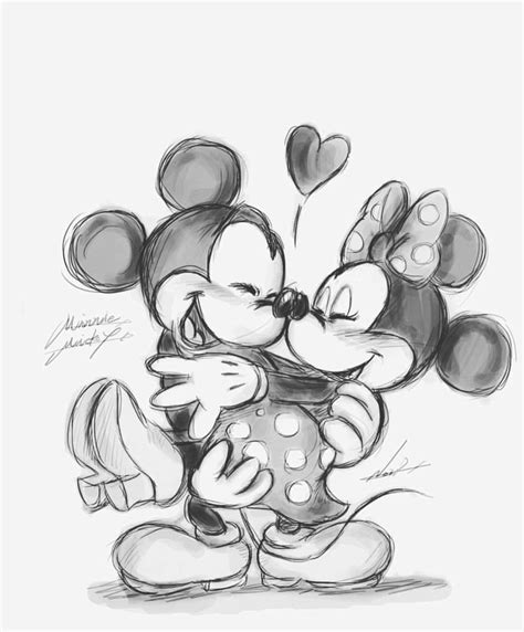 Mickey And Minnie Drawing At Paintingvalley Explore Collection Of