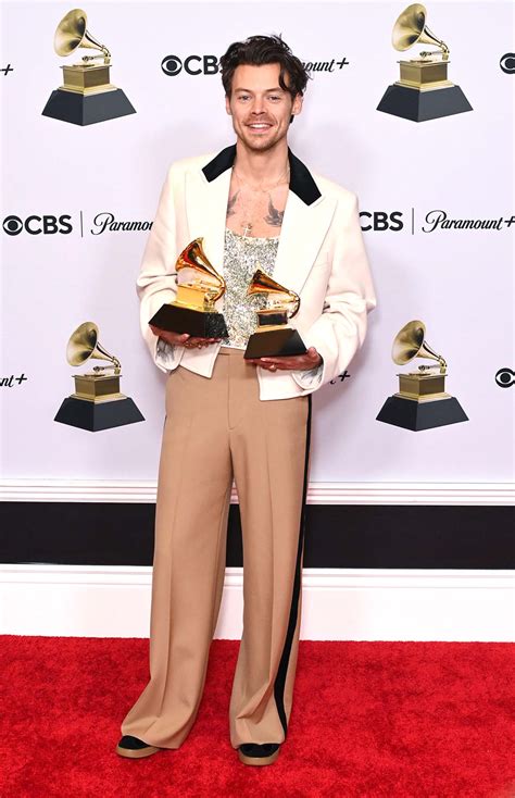 Grammys 2023 Every Eye Catching Outfit Harry Styles Wore Us Weekly