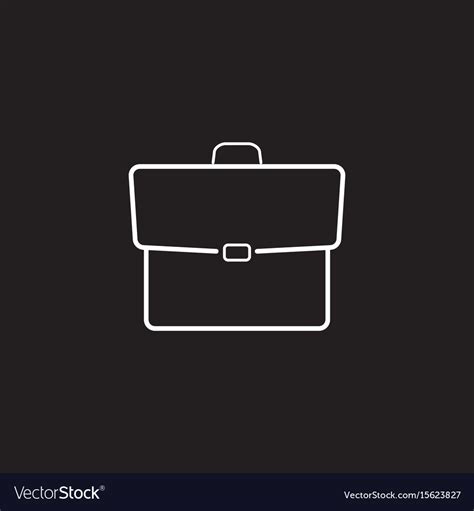 Briefcase Line Icon Portfolio Outline Logo Vector Image