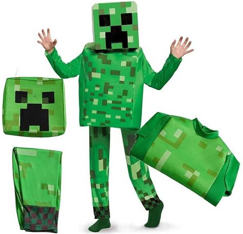 Str J Minecraft Przebranie Creeper Maska Spodnie Koszulka Rozmiar