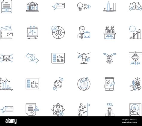 Process Improvement Line Icons Collection Streamlining Optimization