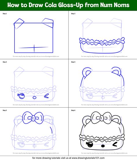 How To Draw Cola Gloss Up From Num Noms Printable Step By Step Drawing