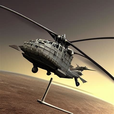 Prompthunt Futuristic Military Helicopter Concept Art