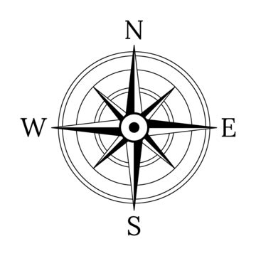 Compass Icon Vector Transparent, Compass Drawing, Spa Drawing, Compass ...