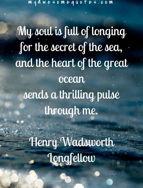 Henry Wadsworth Longfellow Quote About The Ocean - Awesome Quotes About Life