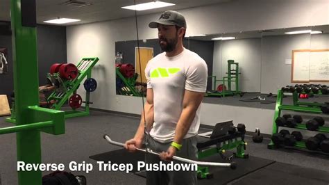 Reverse Grip Tricep Pushdown 915 Gym Tutorial Youtube