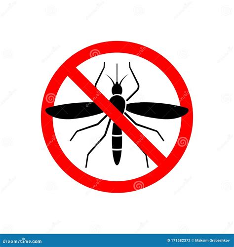 ícone De Sinal De Parada De Mosquito Ilustração Stock Ilustração de