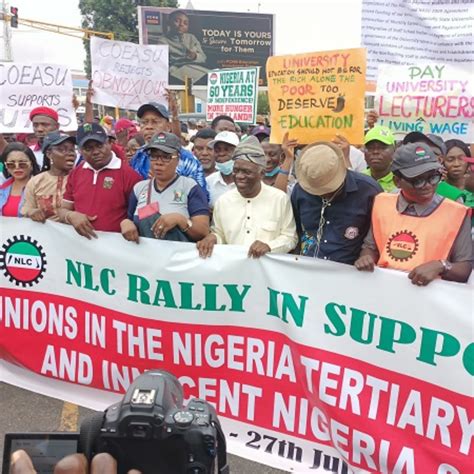 Asuu Strike Femi Falana Joins Nlc Protest Photos Daily Post Nigeria