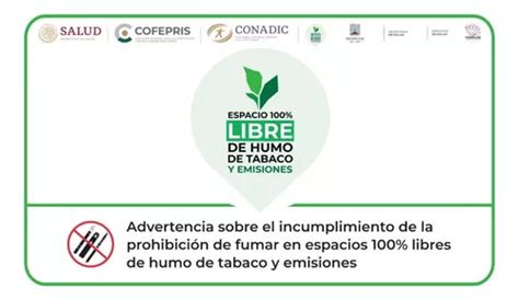 Señalética Espacio 100 Libre De Humo 20x25 Cm Meses Sin Interés