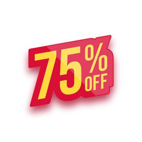 Premium Vector Label With Text 75 Percent Off