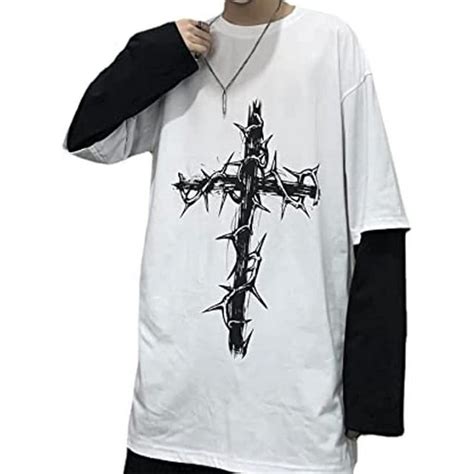 Danceemangoos Gothic Steampunk Shirts Alt Clothing Goth Long Sleeve