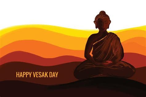 Happy Vesak Day Buddha Purnima Wishes Greeting Card Background 22660241