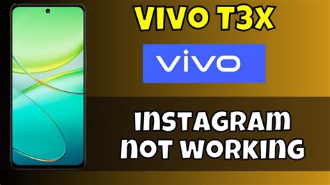 How To Fix Instagram Not Working Vivo T X Youtube