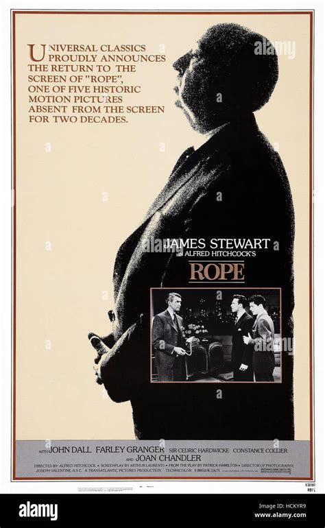 Rope Us Reissue Poster Art Top Alfred Hitchcock Inset From Left