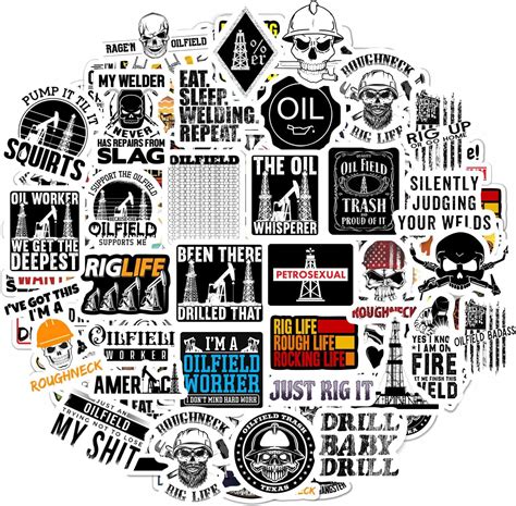 Bulbacraft 100 Pcs Oilfield Stickers Oilfield Life Stickers Oilfield
