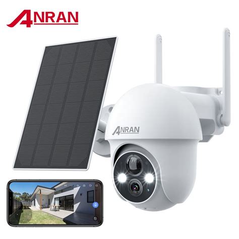 K Solar Security Camera With Spotlight Anran View Wireless