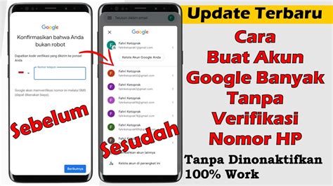 Cara Buat Akun Google Tanpa Verifikasi Nomor Hp Youtube