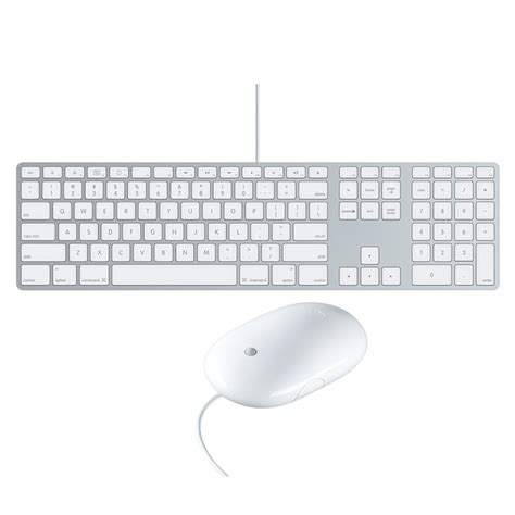 Apple USB Wired Keyboard with Numeric Keypad + Apple Mighty Mouse Combo ...