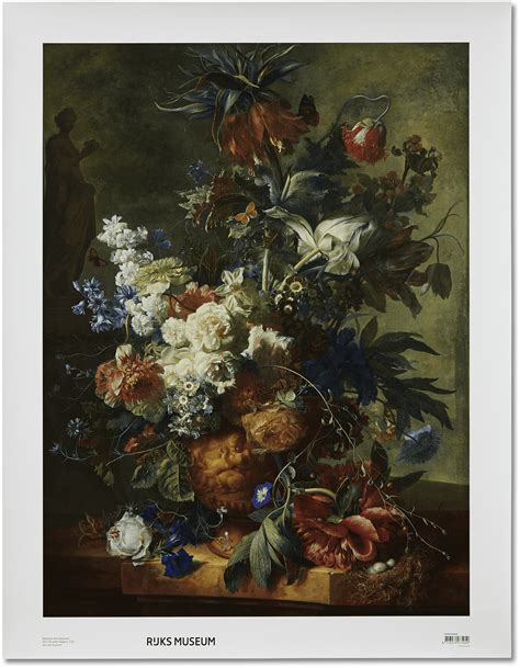 Canvas Stilleven Met Bloemen Van Jan Van Huysum Rijksmuseum Shop