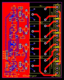 4 Channel Relay Driver Module OSHWLab