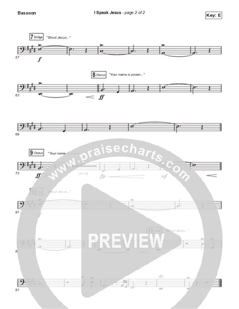 I Speak Jesus Choral Anthem Satb Bassoon Sheet Music Pdf Signature