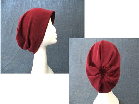 Winter Fall Double Layer Slouchy Jersey Beanie Hat Sewing Etsy Hat Patterns To Sew Pdf Sewing