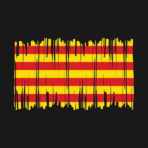 Catalonia Flag Brush Vector Illustration 20472011 Vector Art At Vecteezy