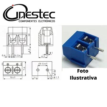 Borne Kre Pontos Azul Mini Mm Kf Tbl Terminal Cinestec