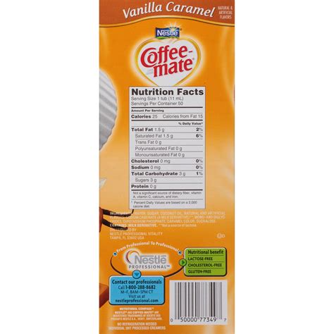 Coffee Mate Creamer Singles Nutrition Facts Nutrition Ftempo